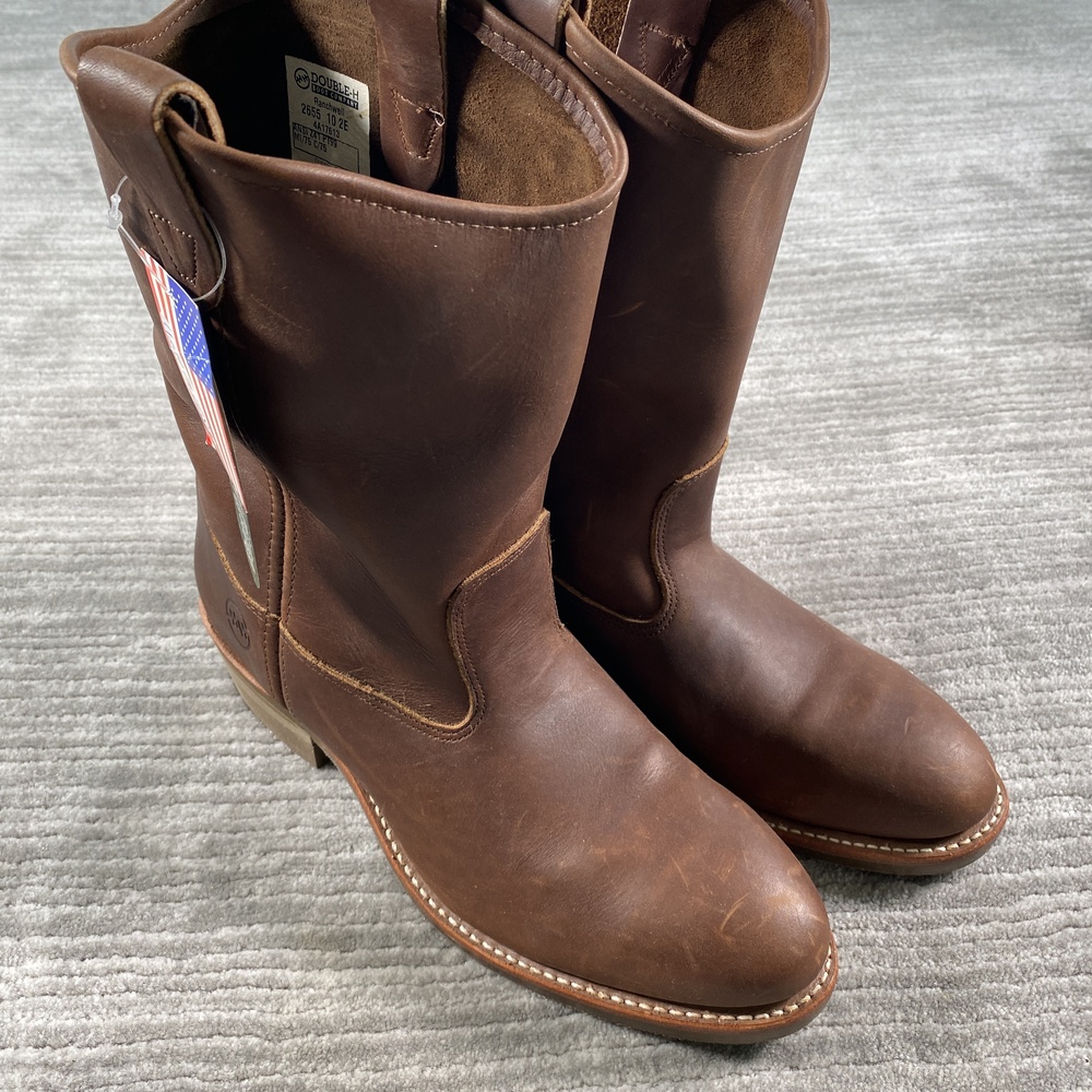 Double-H Ranchwell Boots Mens Size 10EE Brown Leather Steel Toe Work 2655
